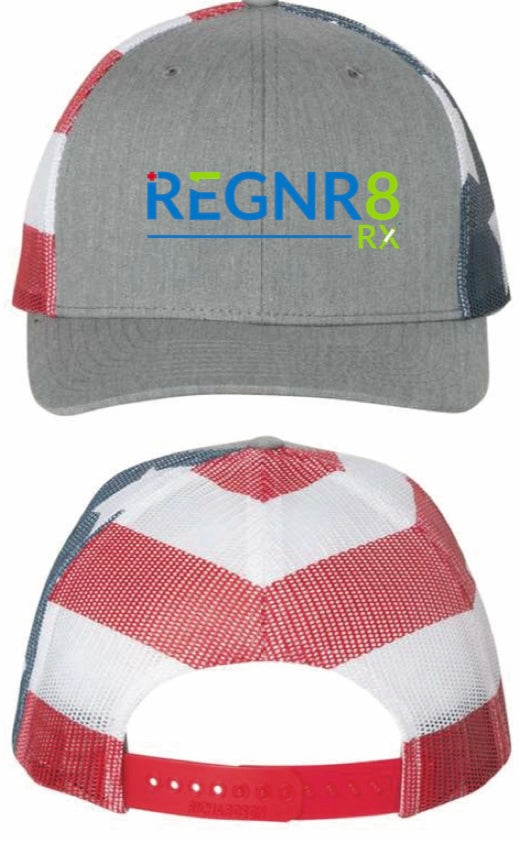 REGNR8RX Richardson 112 Trucker Hats Flag Camo