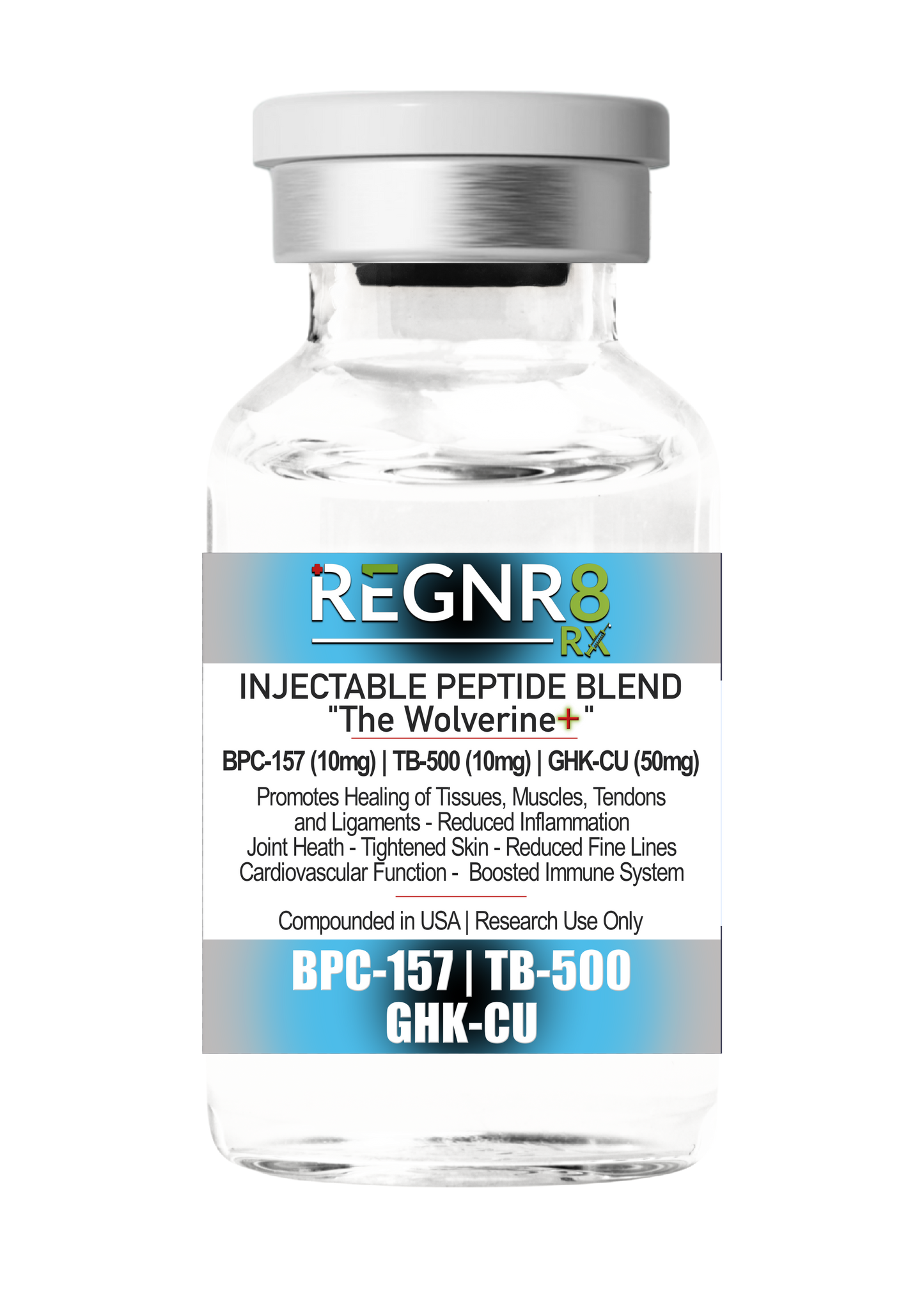 WOLVERINE+ PEPTIDE BLEND | BPC-157 (10mg) | TB-500 (10mg) | GHK-CU (50mg)